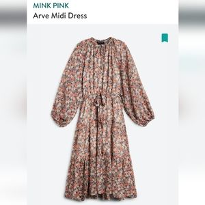 🌸 MINKPINK Arve Midi Floral Dress Size M NWT STITCH FIX